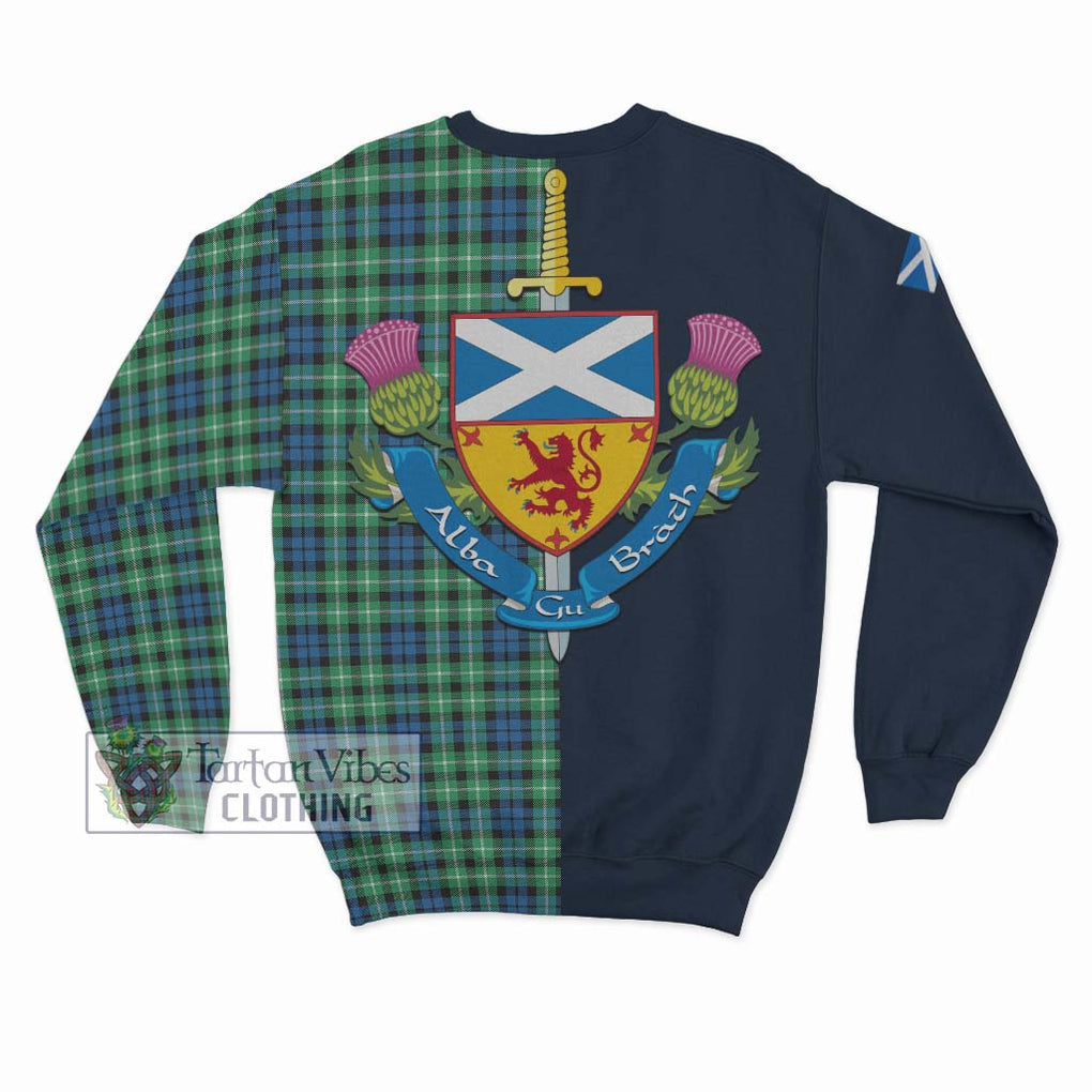 Tartan Vibes Clothing Graham of Montrose Ancient Tartan Sweatshirt with Scottish Lion Royal Arm Half Style