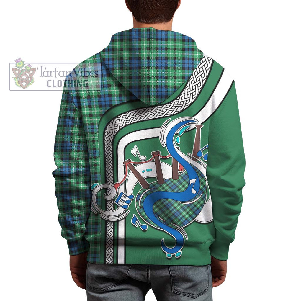 Graham Tartan Hoodie with Epic Bagpipe Style - Tartanvibesclothing Shop