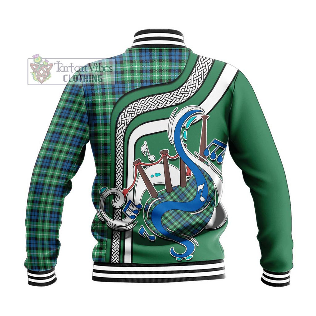 Tartan Vibes Clothing Graham of Montrose Ancient Tartan Baseball Jacket with Epic Bagpipe Style