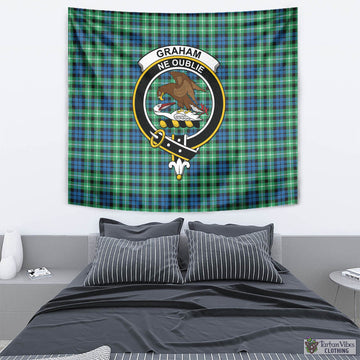 Graham Tartan Tapestry Wall Hanging and Home Decor for Room with Family Crest