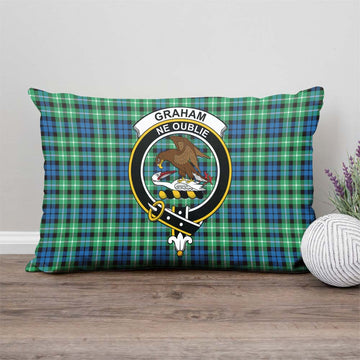 Graham Tartan Pillow Cover with Family Crest