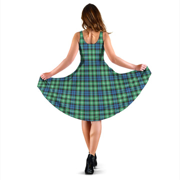 Graham Tartan Sleeveless Midi Womens Dress