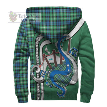 Graham Tartan Sherpa Hoodie with Epic Bagpipe Style