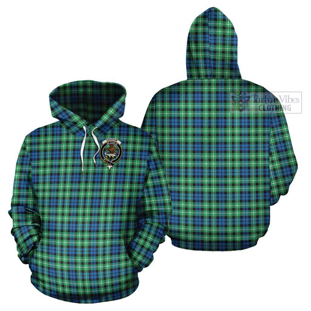 Tartan Vibes Clothing Graham of Montrose Ancient Tartan Cotton Hoodie with Family Crest