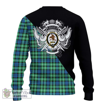 Graham Tartan Ugly Sweater with Family Crest and Military Logo Style