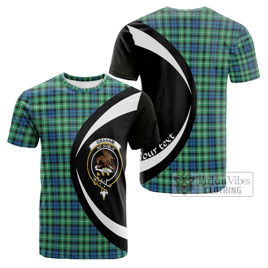 Tartan Vibes Clothing Graham of Montrose Ancient Tartan Cotton T-shirt with Family Crest Circle Style