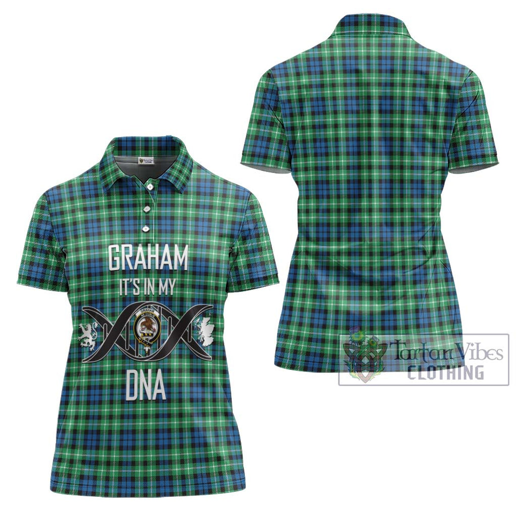 Graham Tartan Women's Polo Shirt with Family Crest DNA In Me Style - Tartanvibesclothing Shop