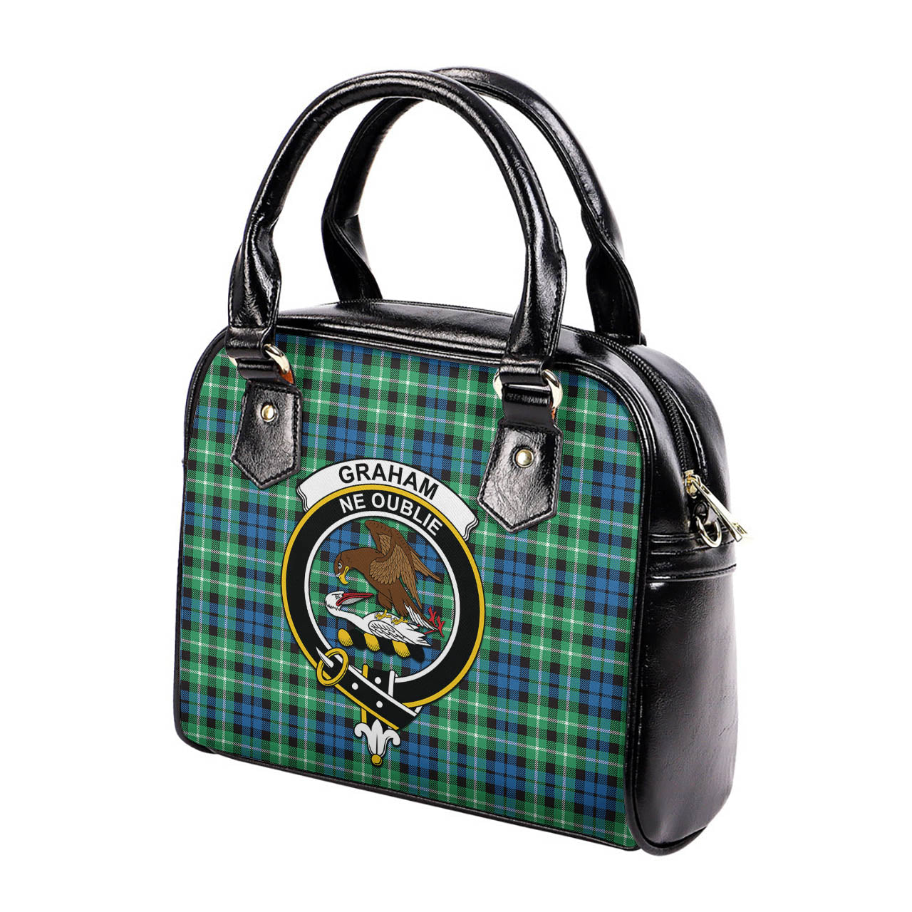 Graham of Montrose Ancient Tartan Shoulder Handbags with Family Crest - Tartanvibesclothing