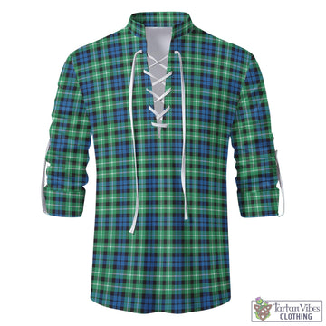 Graham Tartan Men's Scottish Traditional Jacobite Ghillie Kilt Shirt