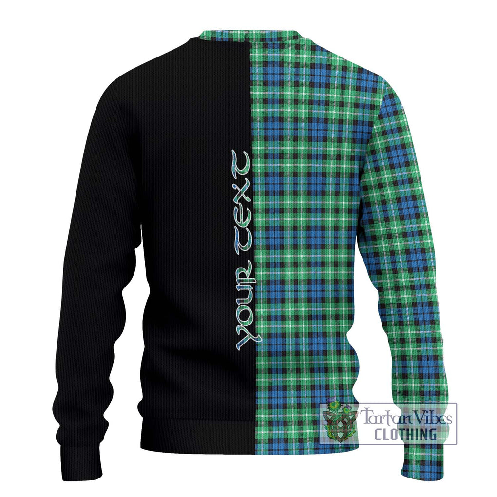 Graham Tartan Knitted Sweater with Family Crest and Half Of Me Style - Tartanvibesclothing Shop