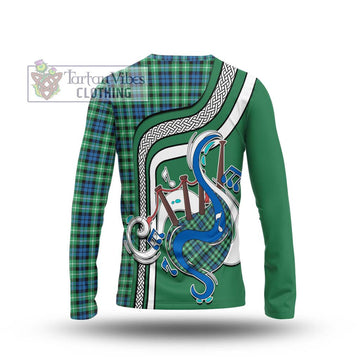 Graham Tartan Long Sleeve T-Shirt with Epic Bagpipe Style