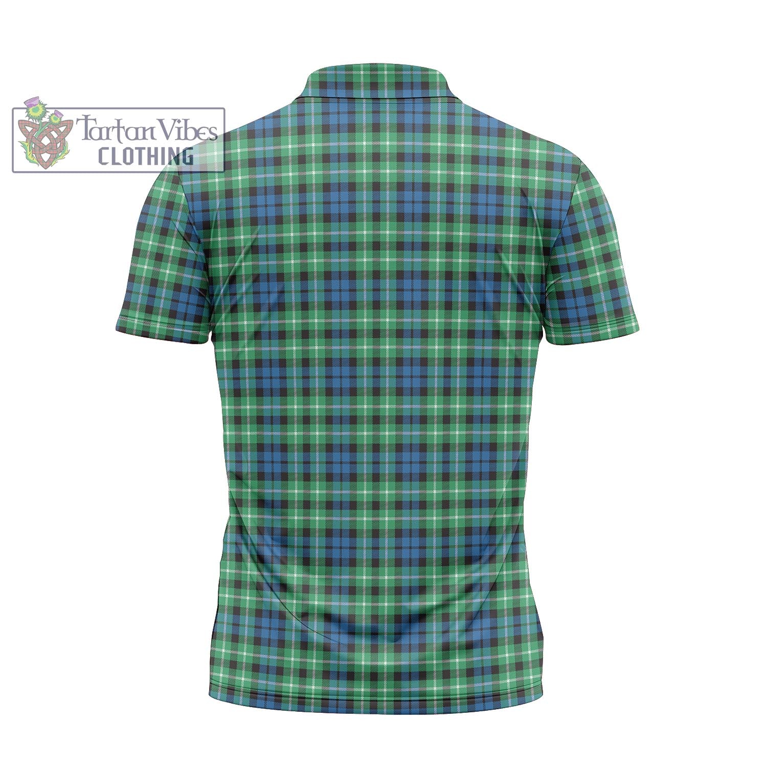 Tartan Vibes Clothing Graham of Montrose Ancient Tartan Zipper Polo Shirt