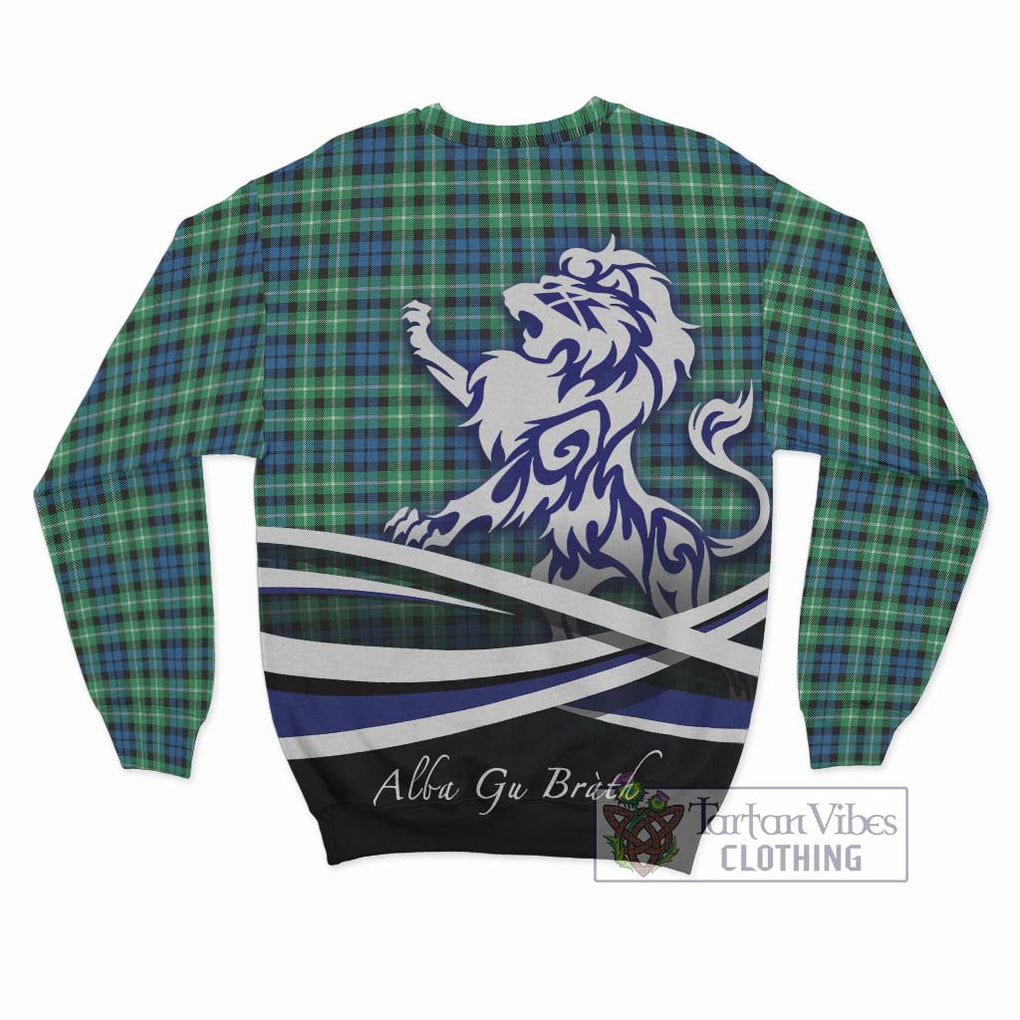 Graham Tartan Sweatshirt with Alba Gu Brath Regal Lion Emblem - Tartanvibesclothing Shop