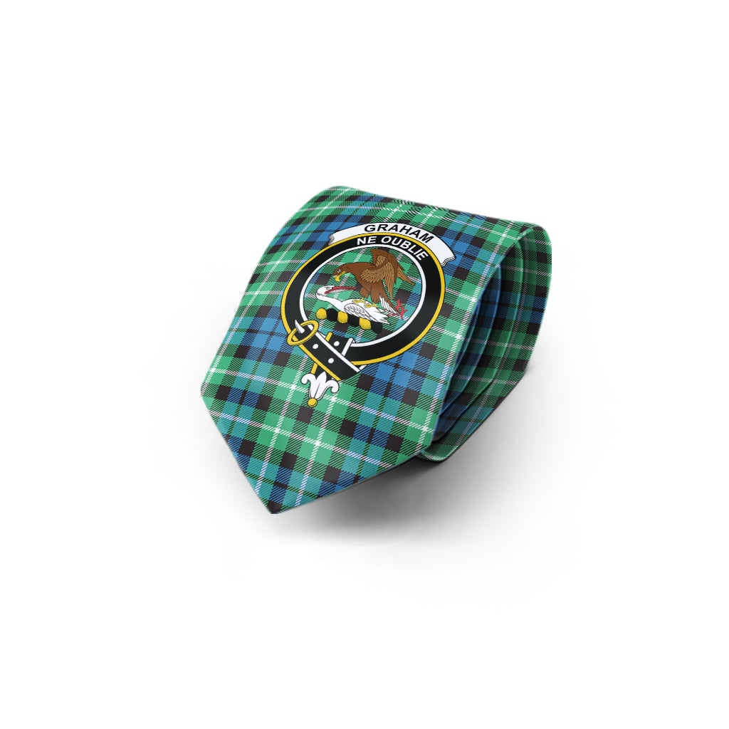 Graham Tartan Classic Necktie with Family Crest - Tartan Vibes Clothing