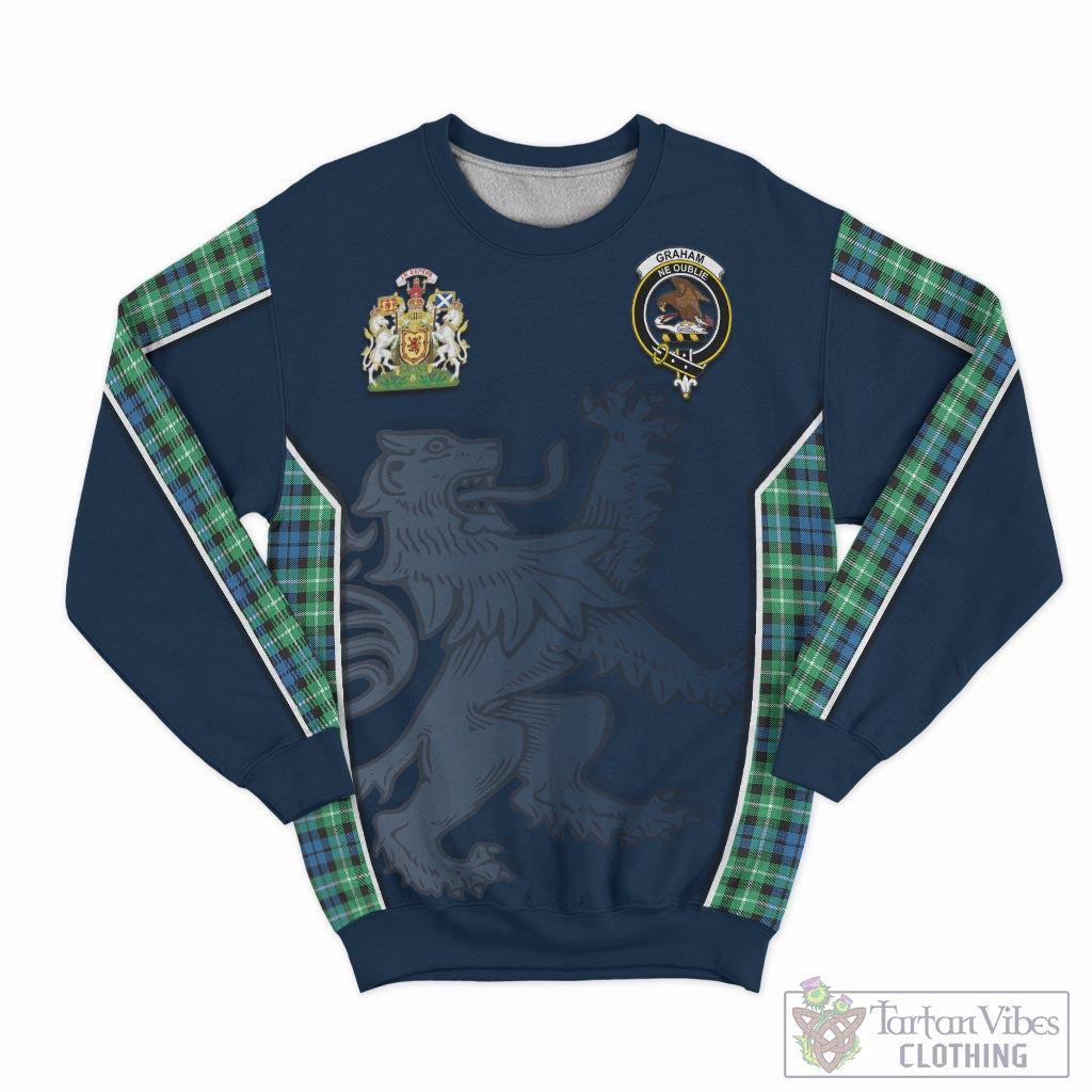 Tartan Vibes Clothing Graham of Montrose Ancient Tartan Sweater with Family Crest and Lion Rampant Vibes Sport Style