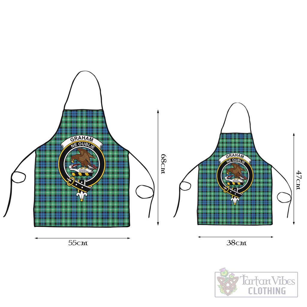 Graham Tartan Apron with Family Crest Black L 55x68 cm - Tartan Vibes Clothing