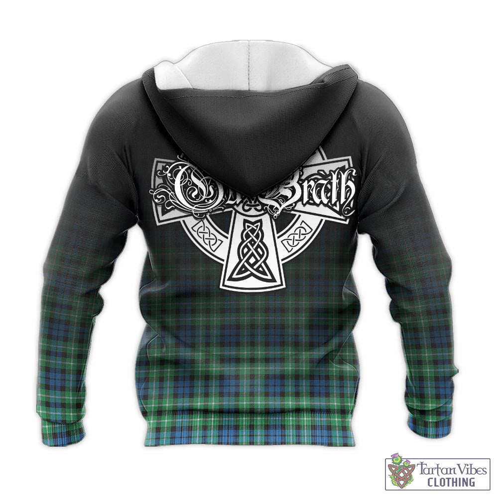 Tartan Vibes Clothing Graham of Montrose Ancient Tartan Knitted Hoodie Featuring Alba Gu Brath Family Crest Celtic Inspired