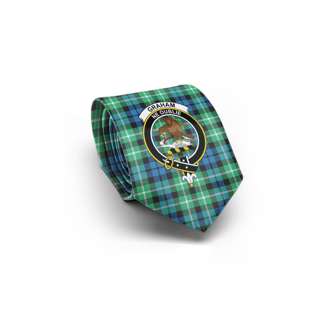 Graham Tartan Classic Necktie with Family Crest - Tartan Vibes Clothing