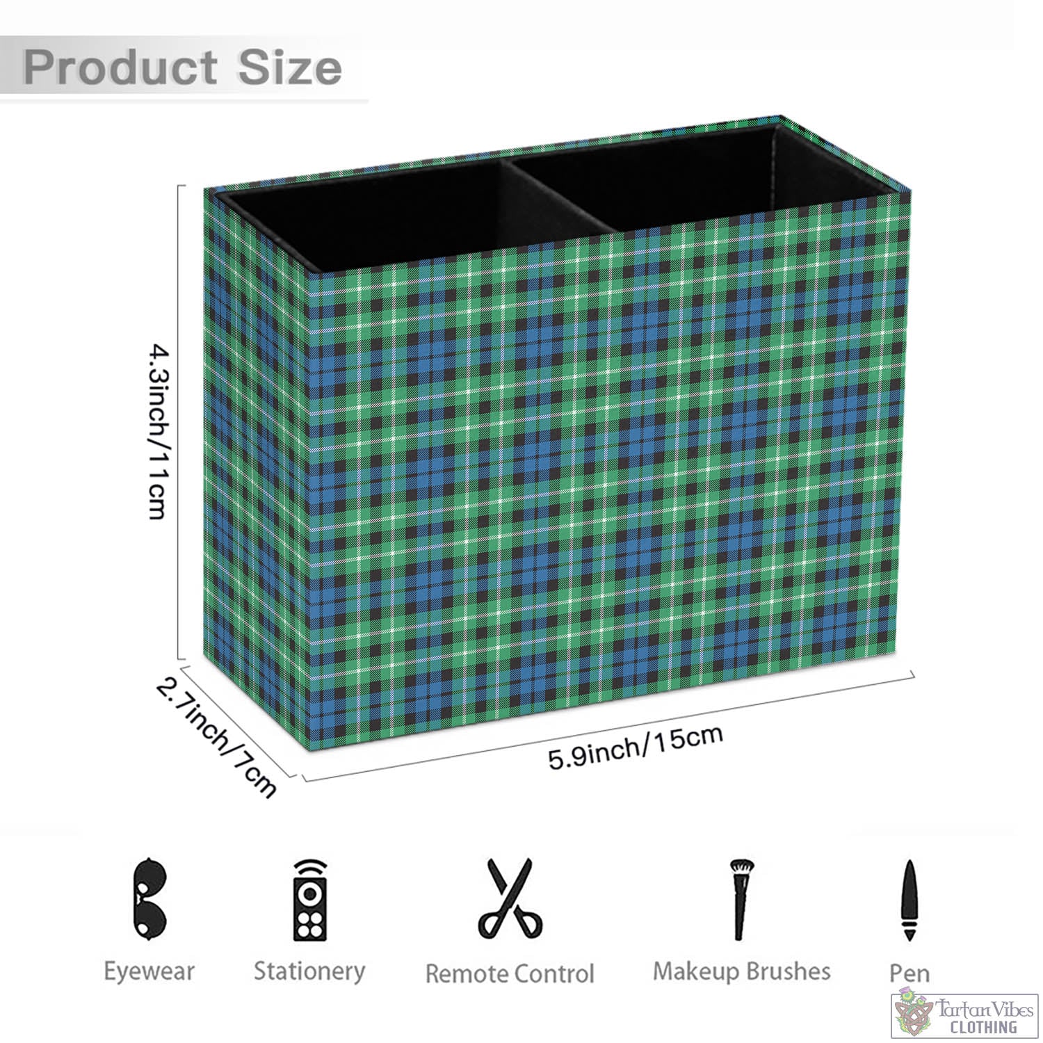 Tartan Vibes Clothing Graham of Montrose Ancient Tartan Pen Holder