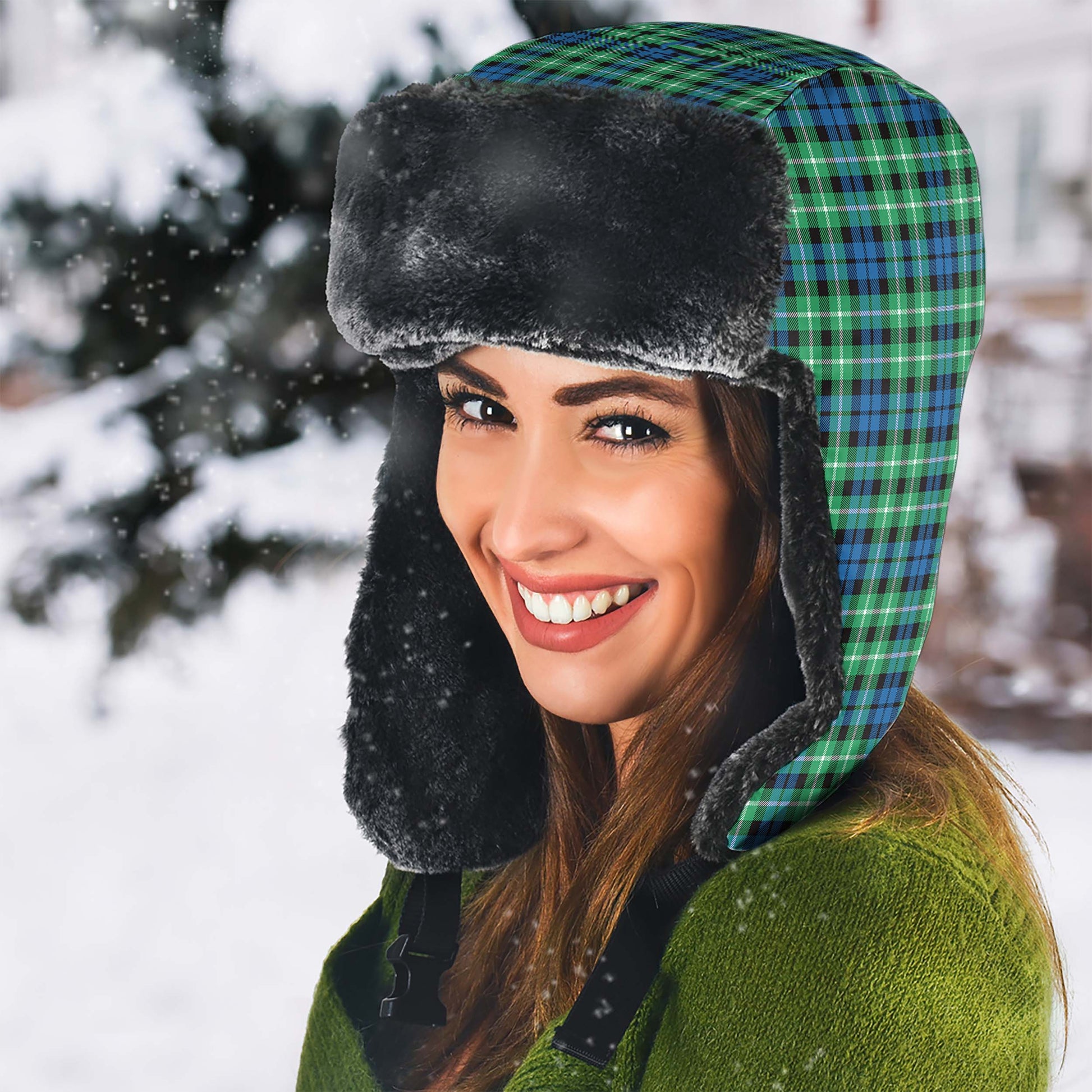 Graham of Montrose Ancient Tartan Winter Trapper Hat - Tartanvibesclothing