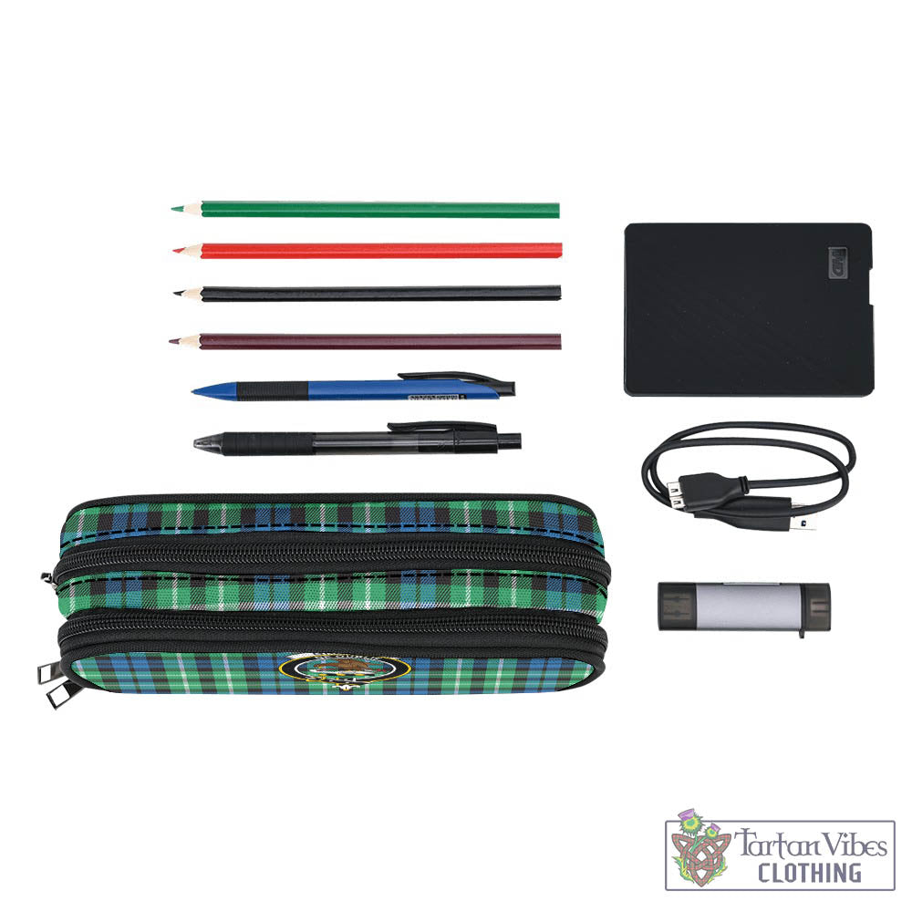 Tartan Vibes Clothing Graham of Montrose Ancient Tartan Pen and Pencil Case with Family Crest