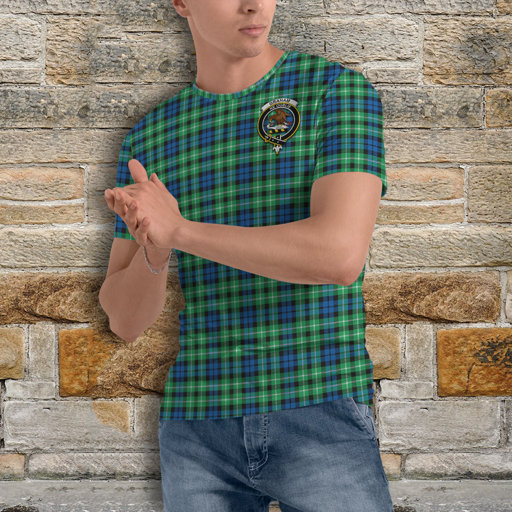 Graham Tartan T-Shirt with Family Crest - Tartan Vibes Clothing