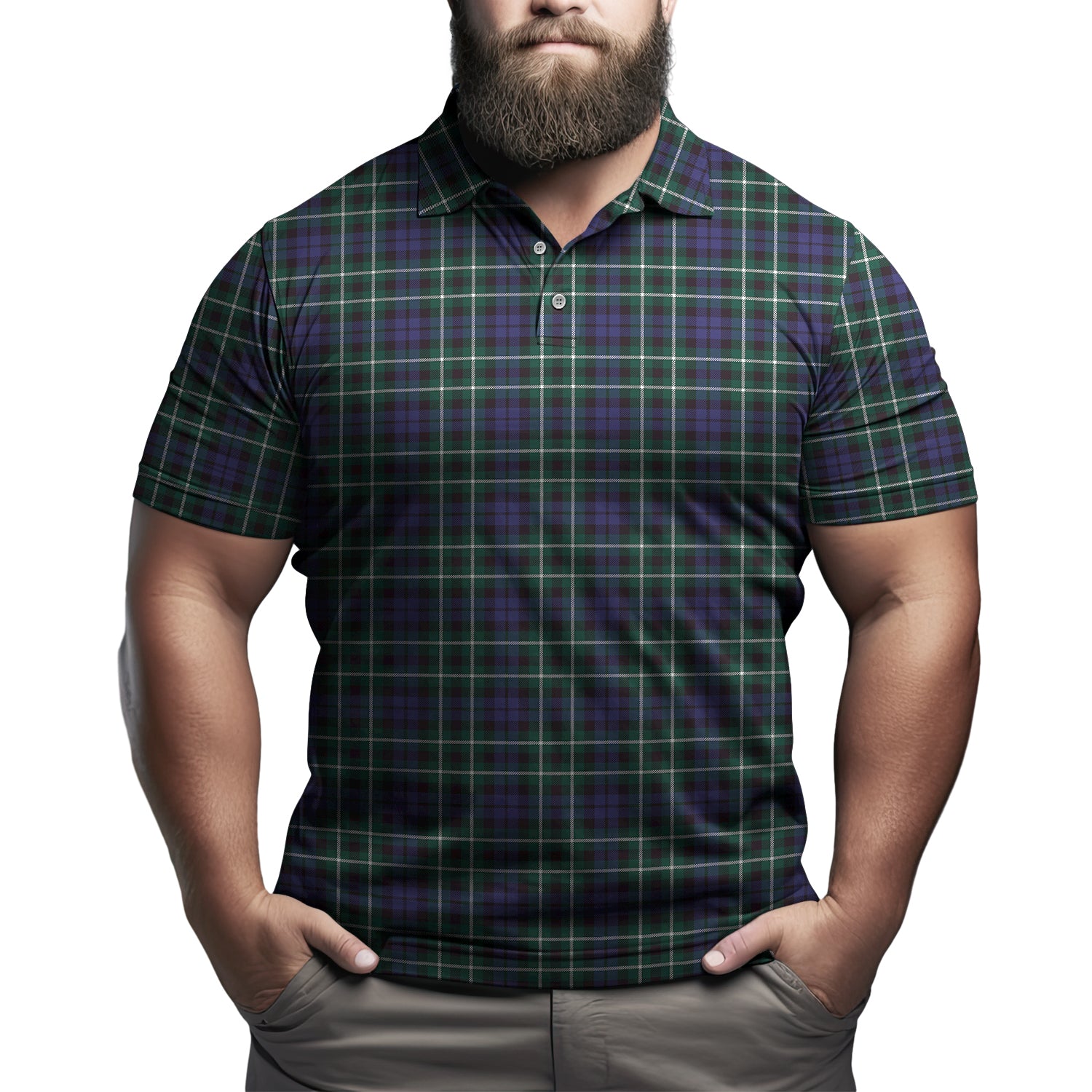 Graham of Montrose Modern Tartan Mens Polo Shirt Kid - Tartan Vibes Clothing