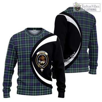 Graham of Montrose Modern Tartan Ugly Sweater with Family Crest Circle Style