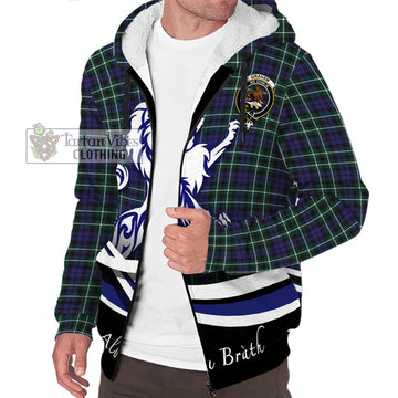 Graham of Montrose Modern Tartan Sherpa Hoodie with Alba Gu Brath Regal Lion Emblem