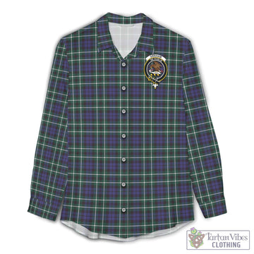 Graham of Montrose Modern Tartan Women's Casual Shirt with Family Crest