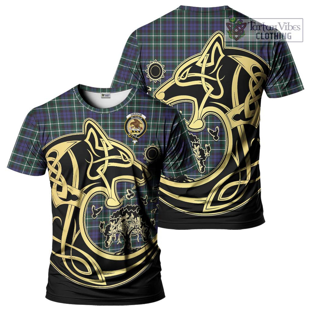 Graham of Montrose Modern Tartan T-Shirt with Family Crest Celtic Wolf Style Kid's Shirt - Tartan Vibes Clothing