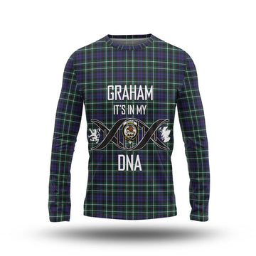 Graham of Montrose Modern Tartan Long Sleeve T-Shirt with Family Crest DNA In Me Style