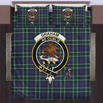 Graham of Montrose Modern Tartan Bedding Set with Family Crest