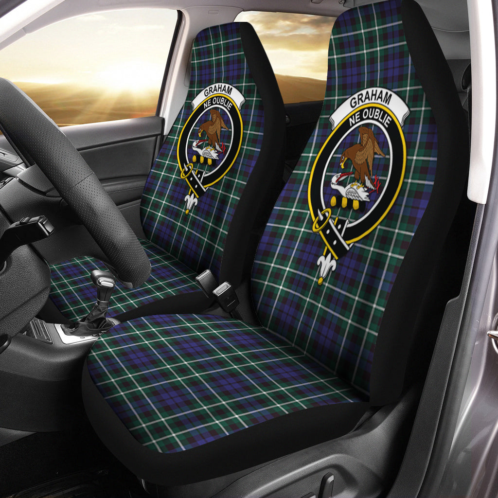 Graham of Montrose Modern Tartan Car Seat Cover with Family Crest One Size - Tartanvibesclothing