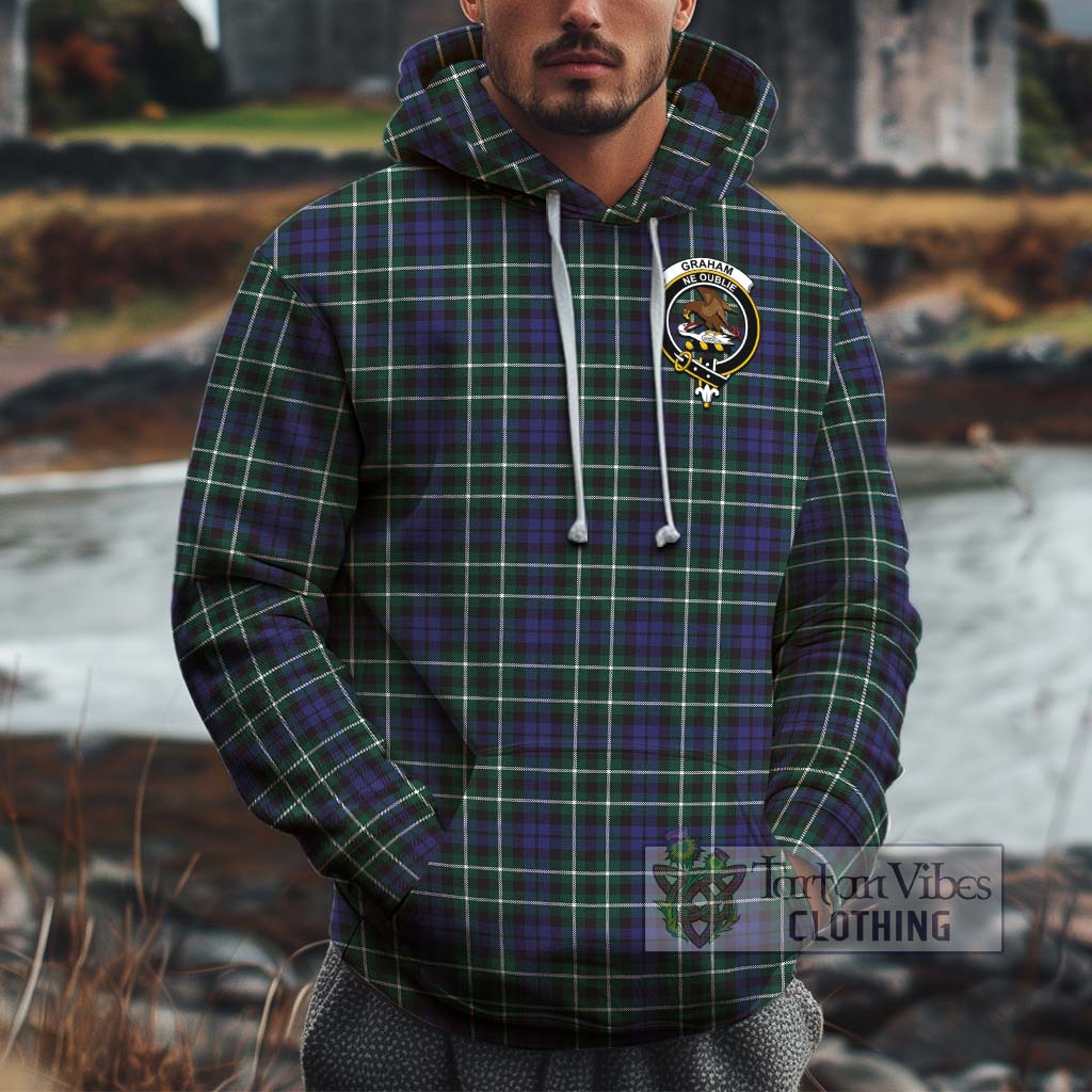 Tartan Vibes Clothing Graham of Montrose Modern Tartan Cotton Hoodie with Family Crest