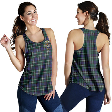 Graham of Montrose Modern Tartan Women Racerback Tanks with Family Crest