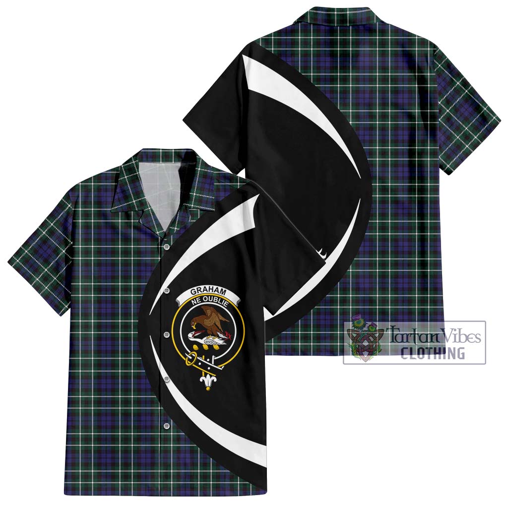 Graham of Montrose Modern Tartan Short Sleeve Button Up with Family Crest Circle Style Kid - Tartan Vibes Clothing