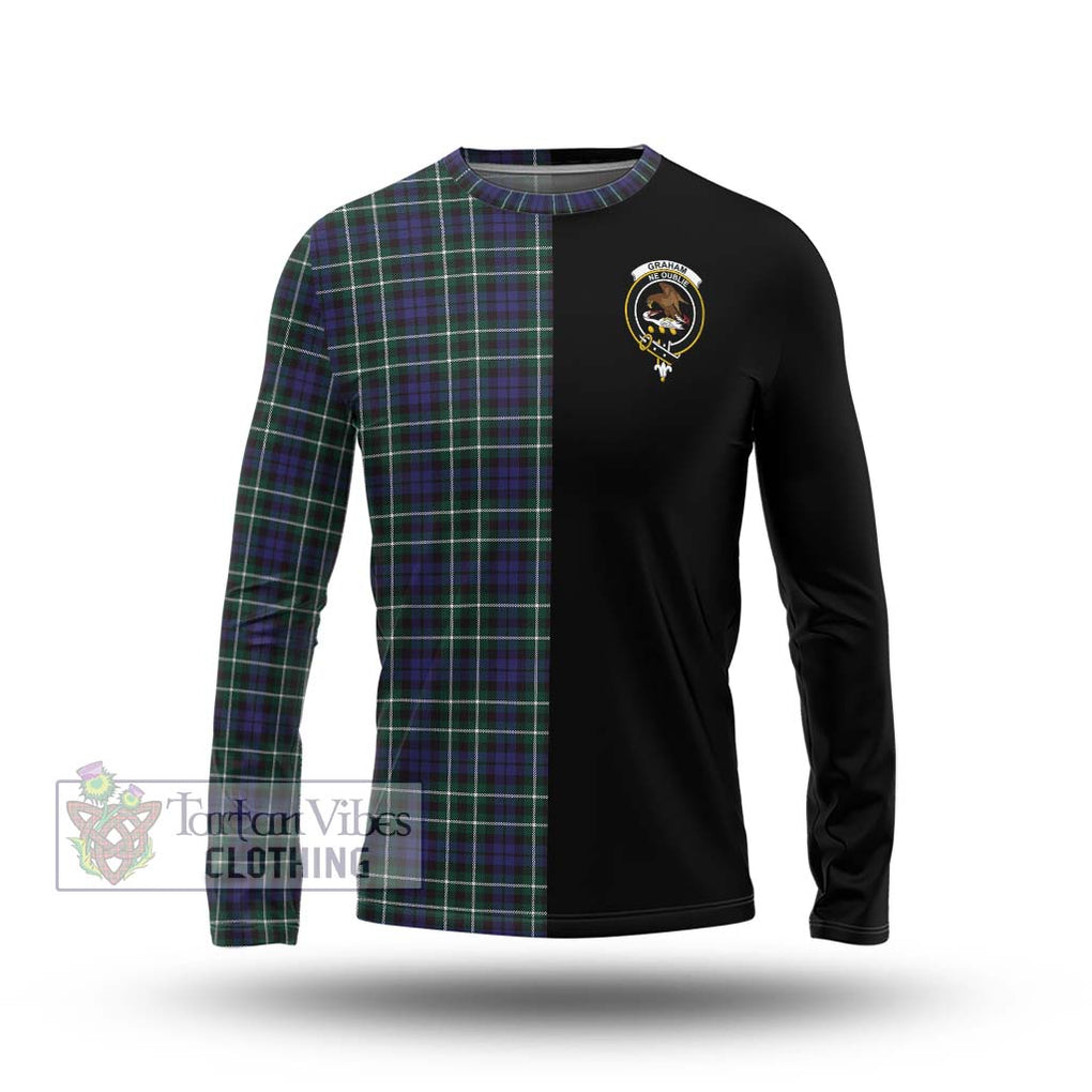 Graham of Montrose Modern Tartan Long Sleeve T-Shirt with Family Crest and Half Of Me Style Unisex - Tartanvibesclothing Shop