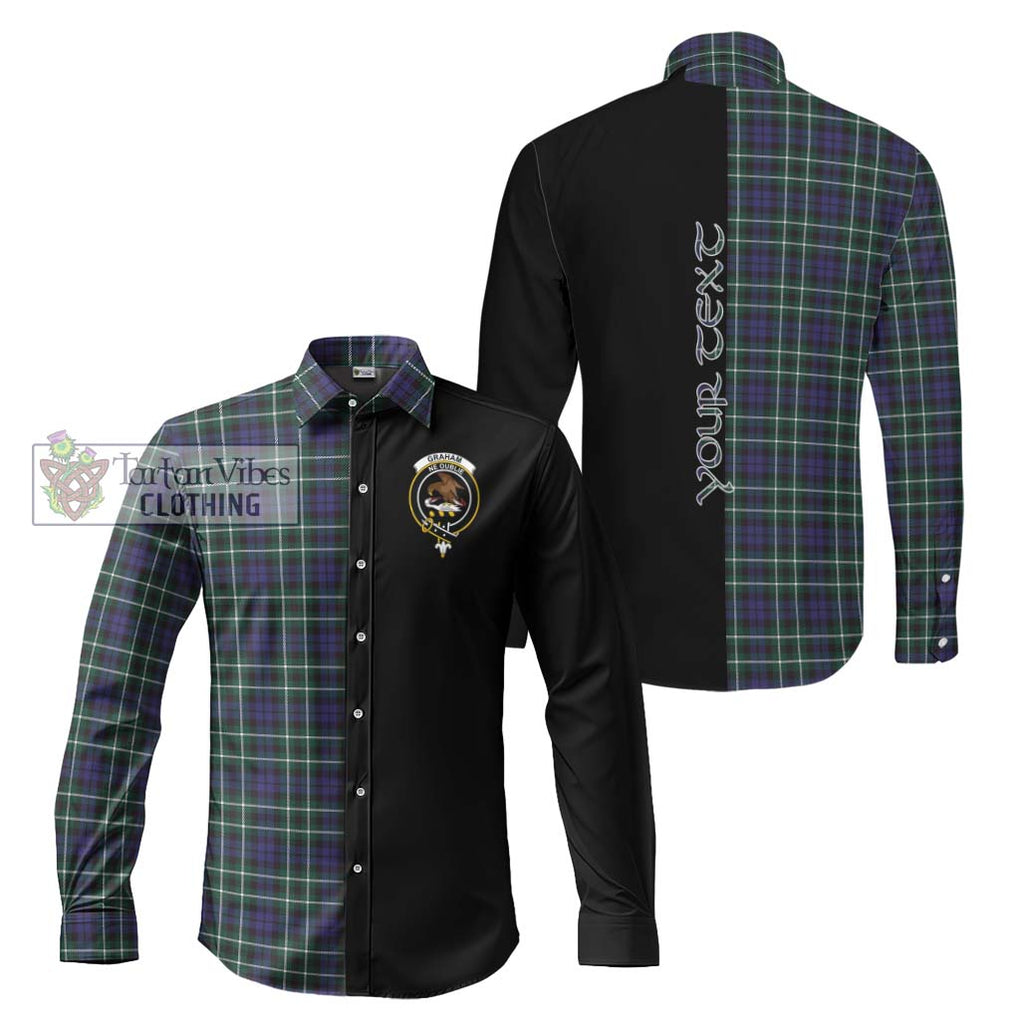 Graham of Montrose Modern Tartan Long Sleeve Button Shirt with Family Crest and Half Of Me Style Men's Shirt S - Tartanvibesclothing Shop