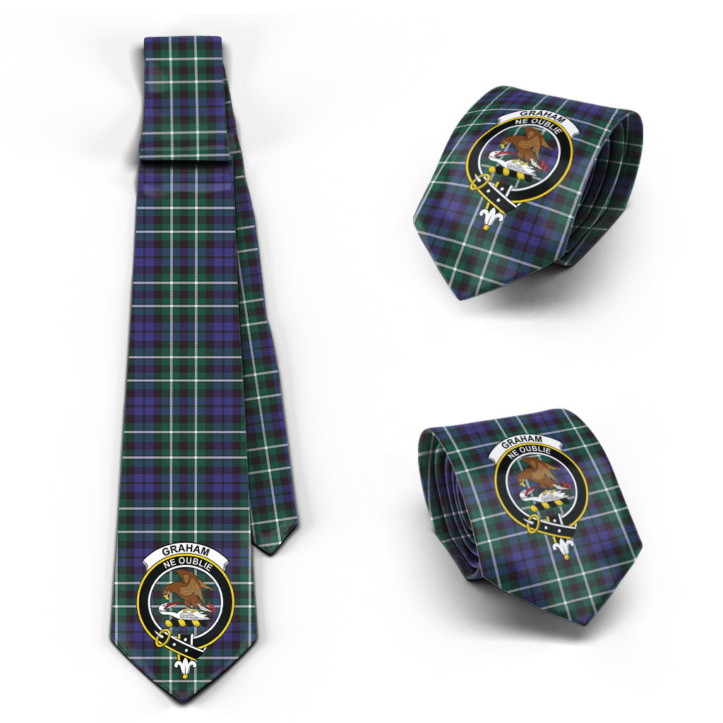 Graham of Montrose Modern Tartan Classic Necktie with Family Crest Necktie One Size - Tartan Vibes Clothing