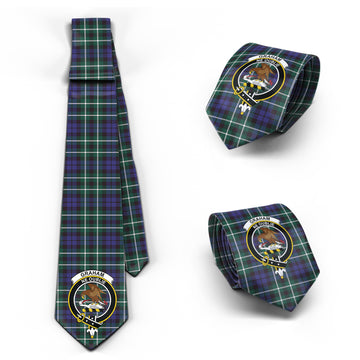 Graham of Montrose Modern Tartan Classic Necktie with Family Crest