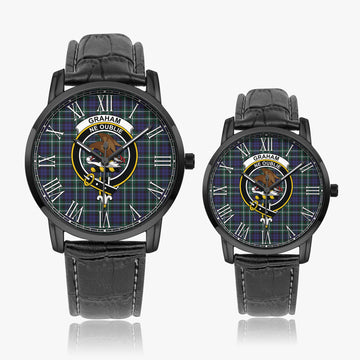 Graham of Montrose Modern Tartan Family Crest Leather Strap Quartz Watch