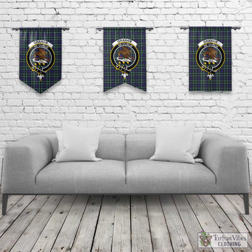 Graham of Montrose Modern Tartan Gonfalon, Tartan Banner with Family Crest