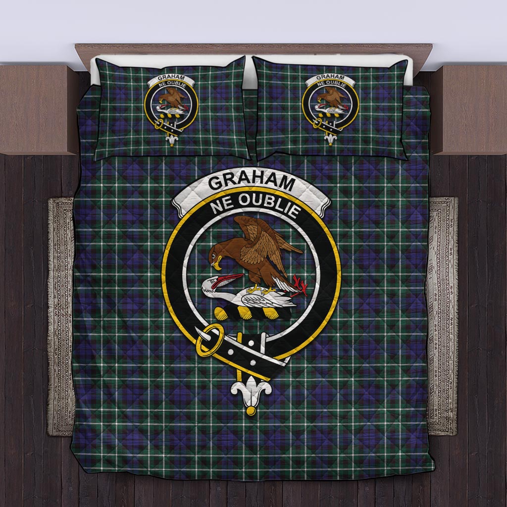 Graham of Montrose Modern Tartan Quilt Bed Set with Family Crest Twin - Tartan Vibes Clothing