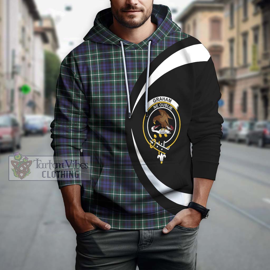 Tartan Vibes Clothing Graham of Montrose Modern Tartan Hoodie with Family Crest Circle Style