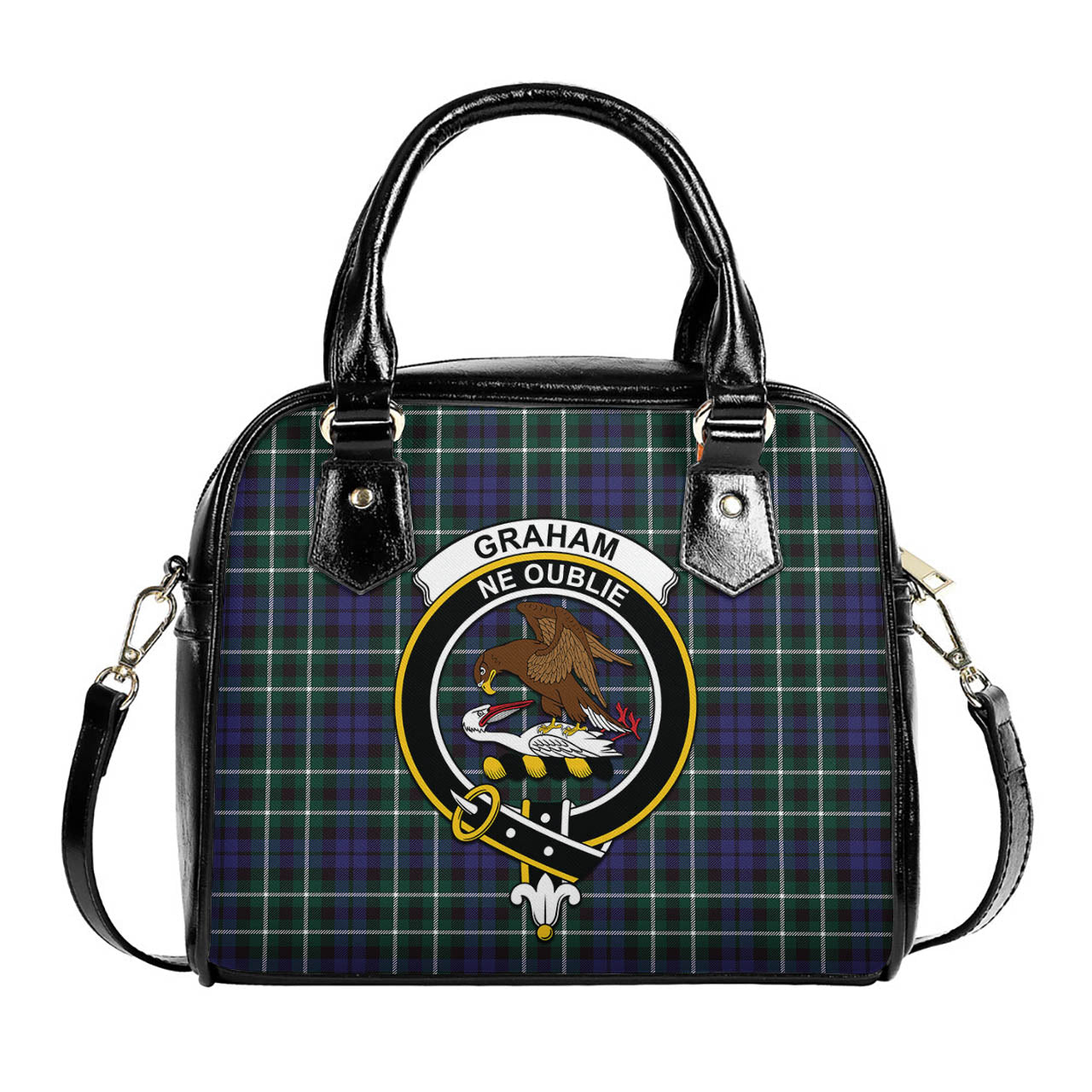 Graham of Montrose Modern Tartan Shoulder Handbags with Family Crest One Size 6*25*22 cm - Tartanvibesclothing