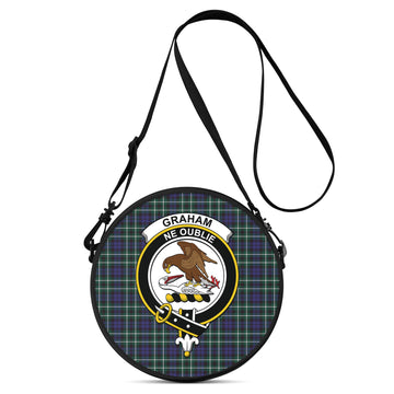 Graham of Montrose Modern Tartan Round Satchel Bags with Family Crest