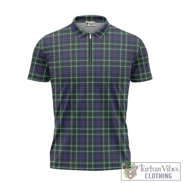 Graham of Montrose Modern Tartan Zipper Polo Shirt