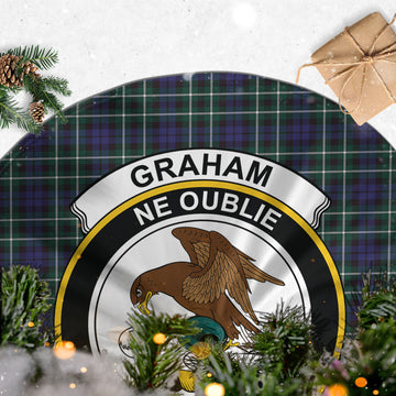 Graham of Montrose Modern Tartan Christmas Tree Skirt with Family Crest