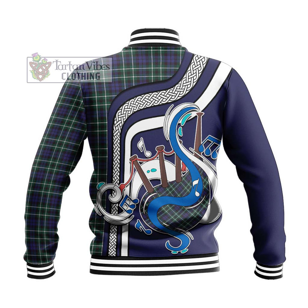 Tartan Vibes Clothing Graham of Montrose Modern Tartan Baseball Jacket with Epic Bagpipe Style